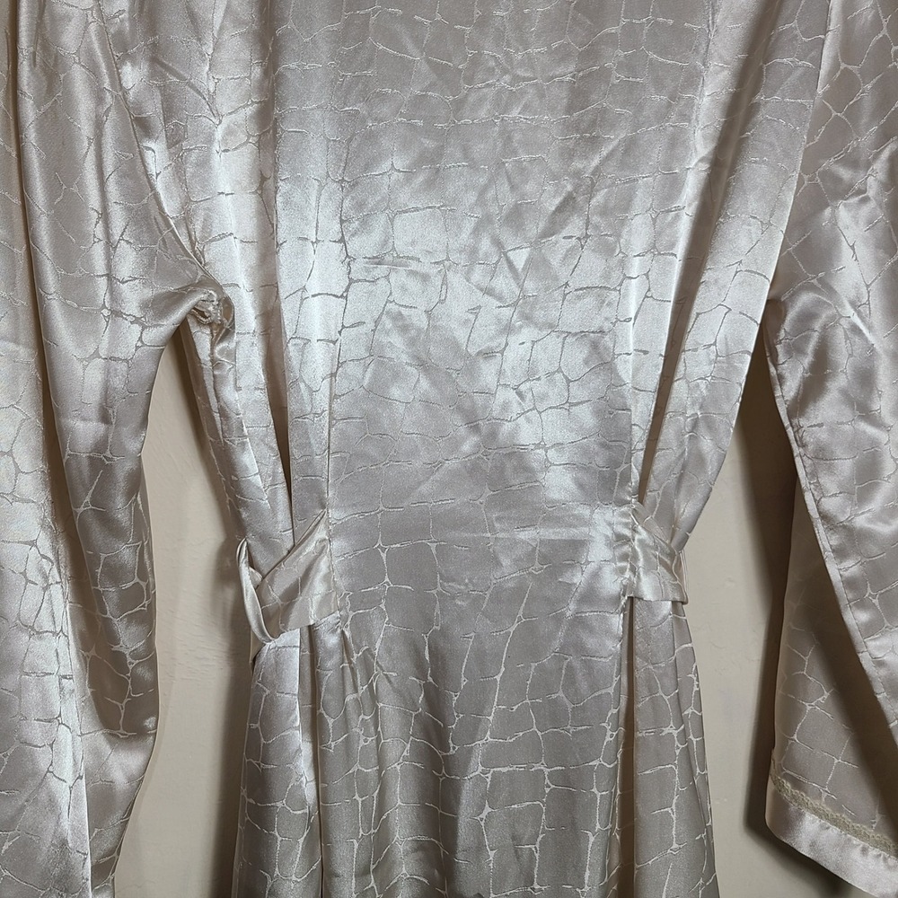 Vtg Ivory Lace Babydoll Maxi Slip Gown Set M Chemise Quiet Lux‎ Coquette Bridal - Picture 15 of 16